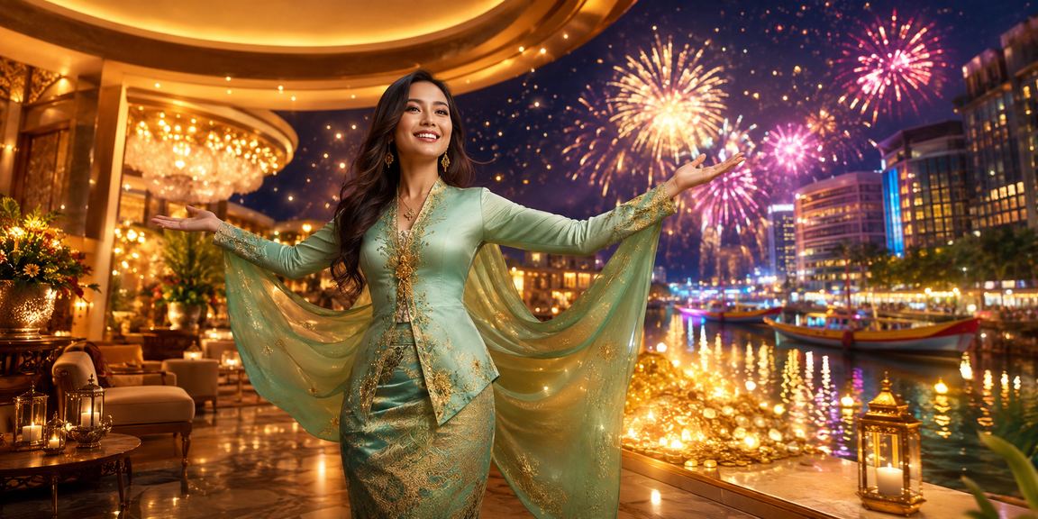 Bonus deposit Hari Raya di Johor Bahru dengan tema perayaan Malaysia