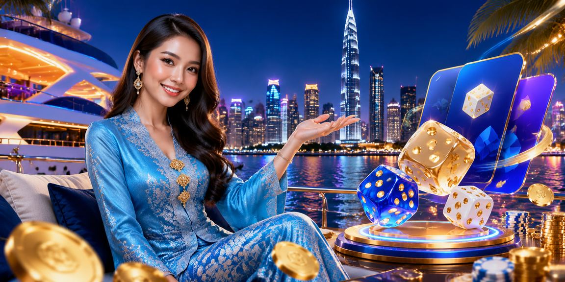 Permainan dadu gaya tempatan di Kuala Lumpur dengan pakaian tradisional baju kurung